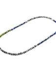 Grey Jasper, Green Jade and Blue Sodalite Isaac Silver and Stone SKINNY Necklace x Wrap Bracelet