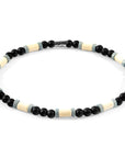 Off-White Turquoise, Grey Agate and Black Ebony Wood Samuel Silver and Stone SKINNY Bracelet