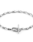 Arabella Twist Silver Chain T-Bar Bracelet