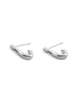 Evie Cuff Twist Silver Earring Studs