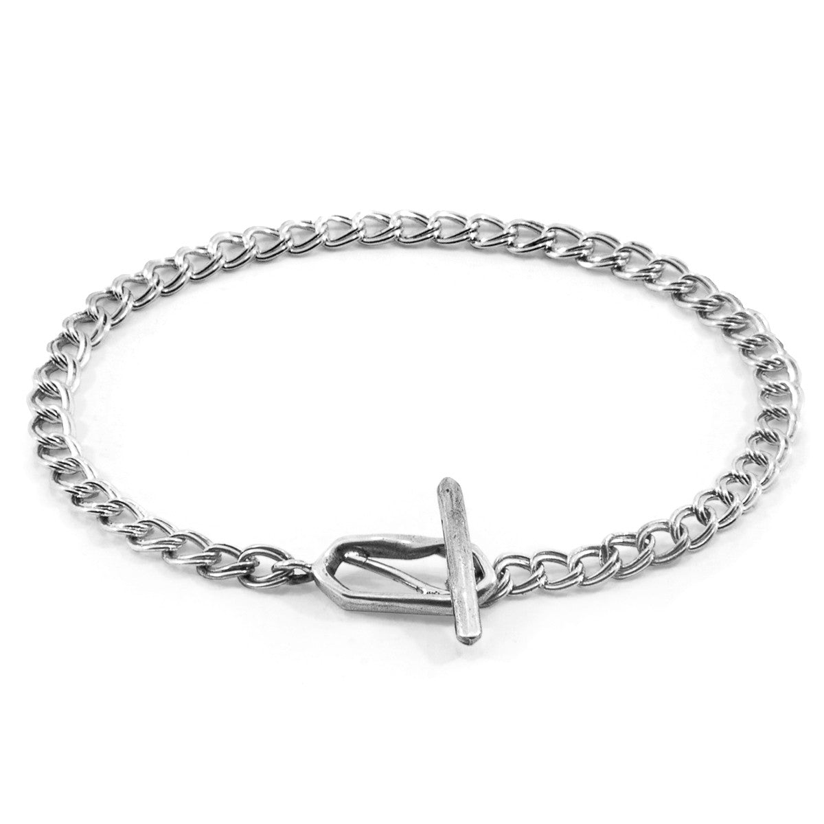 Florence Twist Silver Chain T-Bar Bracelet