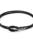 Raven Black Orla Silver and Nappa Leather Bracelet