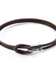 Mocha Brown Orla Silver and Nappa Leather Bracelet