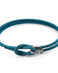 Ocean Blue Orla Silver and Nappa Leather Bracelet