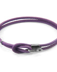 Lilac Purple Orla Silver and Nappa Leather Bracelet