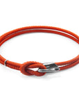 Apple Red Orla Silver and Nappa Leather Bracelet