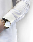 Byron Quarter Rope Wayfarer Silver Bangle