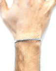 Haden Half Rope Wayfarer Silver Bangle