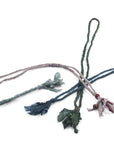 Grey Jasper Marcus Silver, Stone and Braided Cotton Voile SKINNY Necklace x Wrap Bracelet