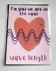 I'm glad we are on the same wavelength physics stem science anniversary valentines card