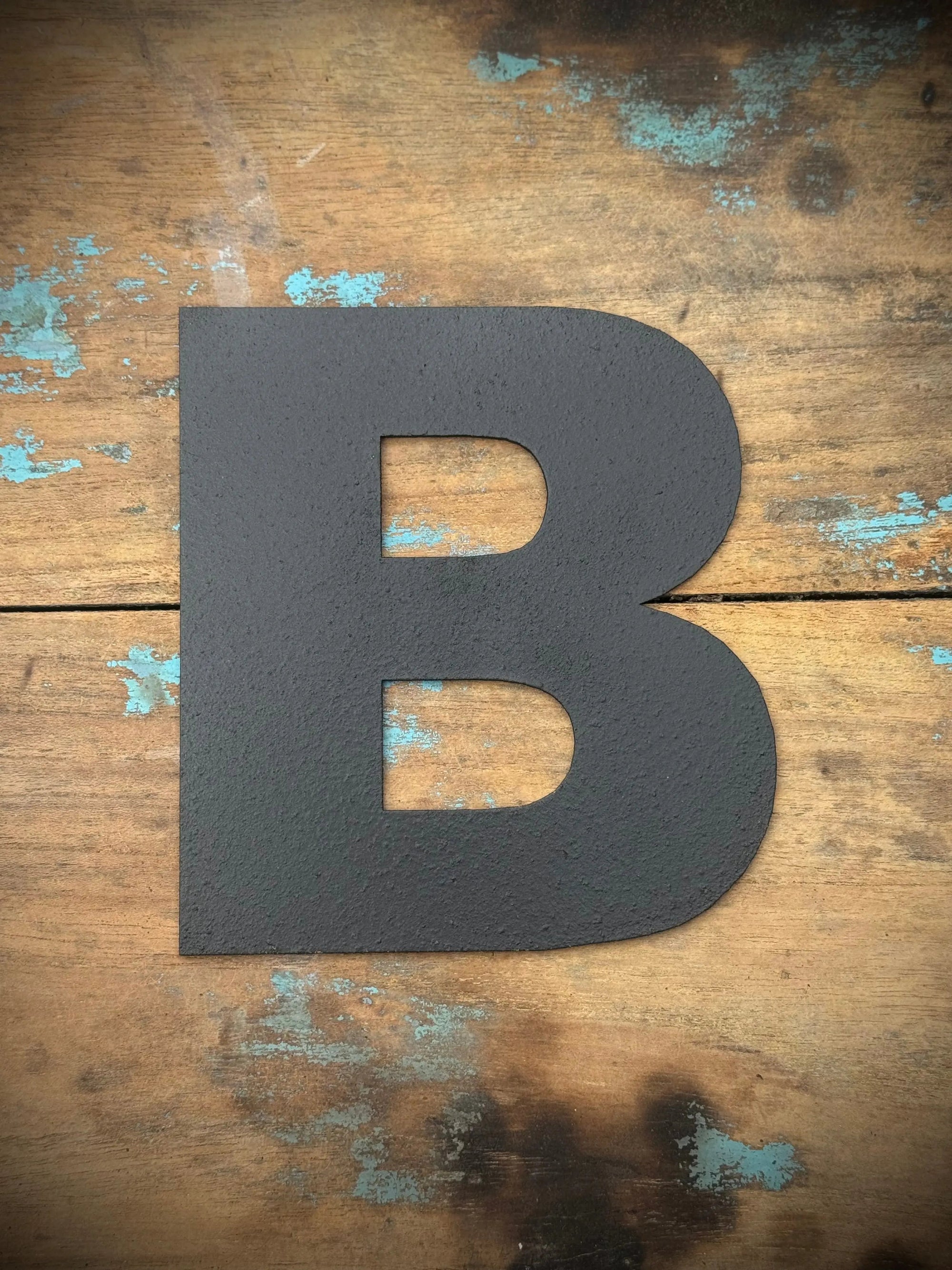 12" and 5" Black Fat Font Metal Letters.