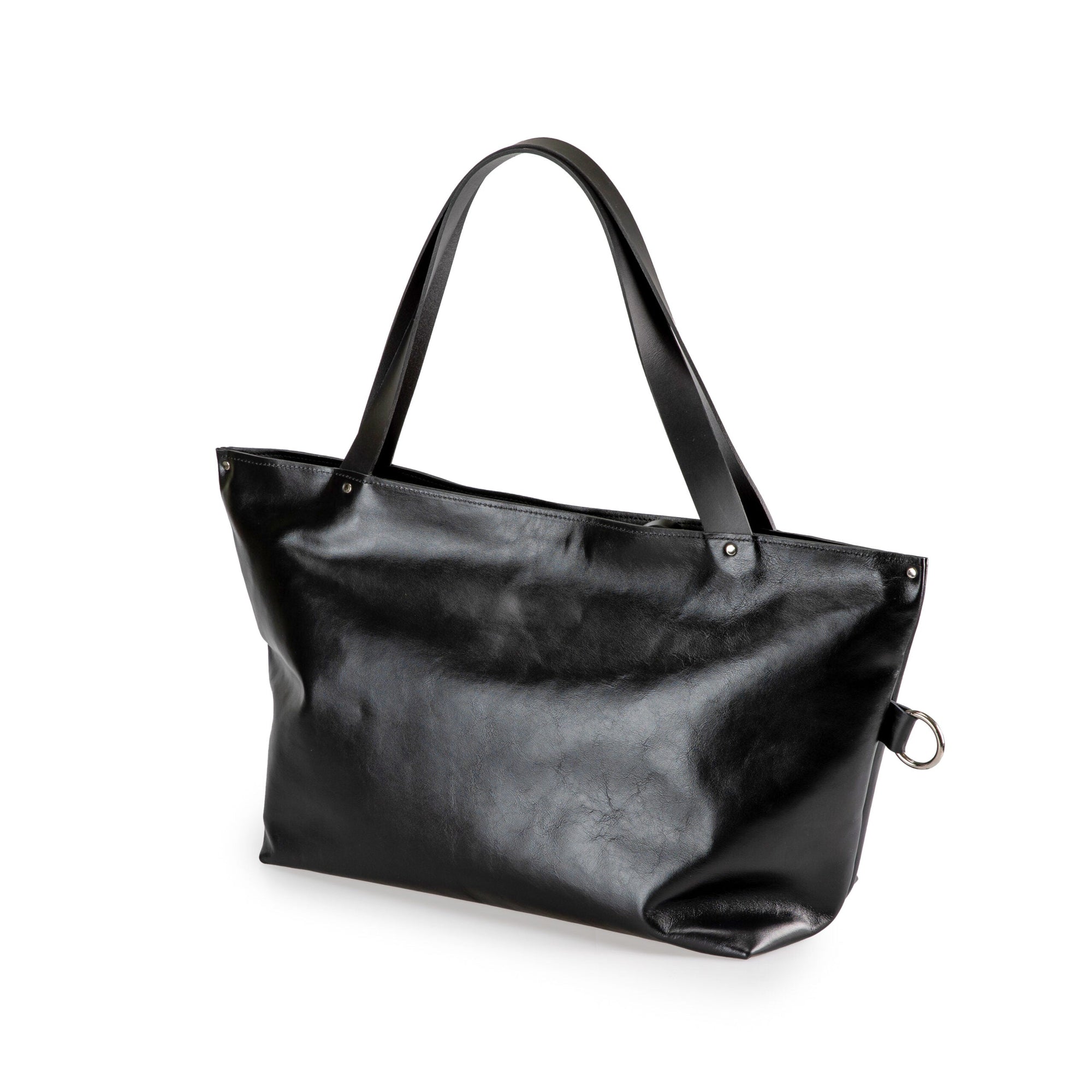 Large Soft Leather Handbag in Black