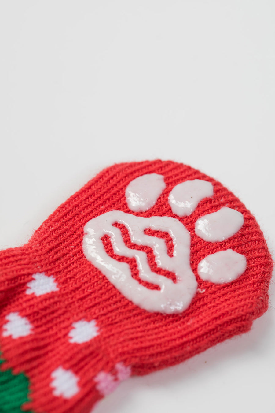 Luxury non-slip dog socks, stylish paw protectors for clean dry paws, best-selling strawberry pet socks for hardwood floors by Body and I at brixbailey.com