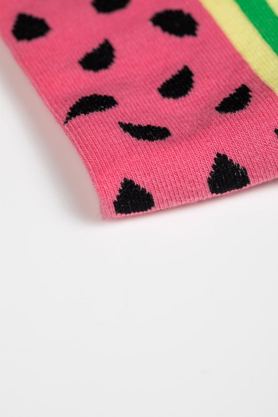 Premium watermelon socks for men, spring-inspired fun designs, cotton blend comfort, best-selling trendy style by Body and I at brixbailey.com
