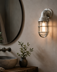 Beachamwell Raw Cast Swan Neck Wall Light - IP65