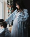 Paisley Blue Muslin Dressing Gown