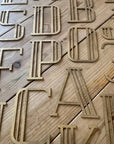 Gold Art Deco Metal Alphabet Letters – 5” or 12” Decorative Lettering A–Z