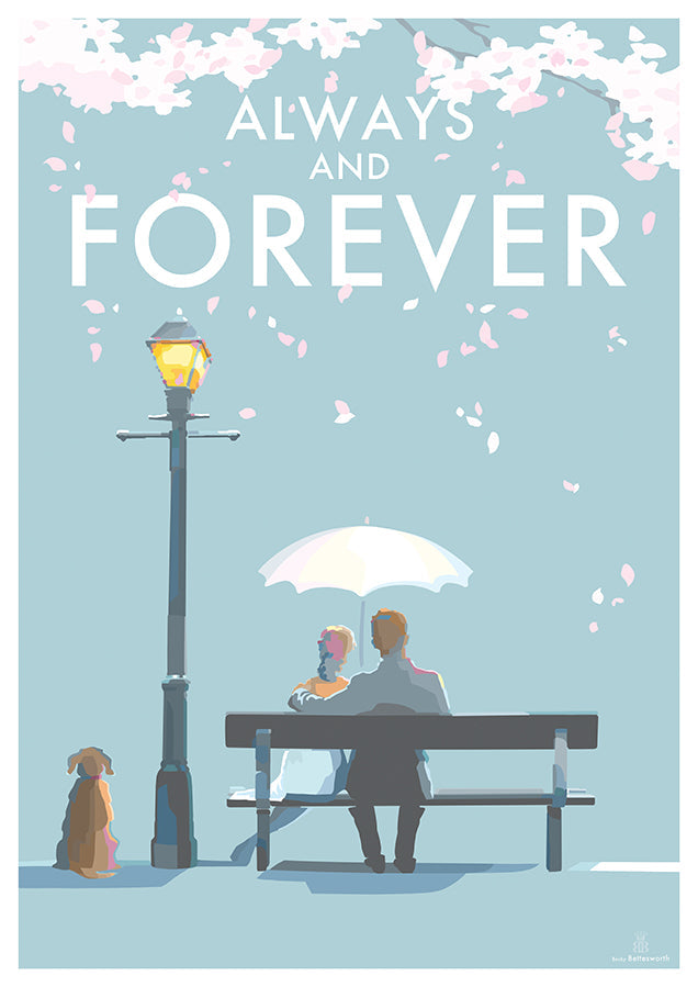 Always and Forever Vintage Quote Poster