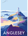 Anglesey Vintage Seaside Travel Poster