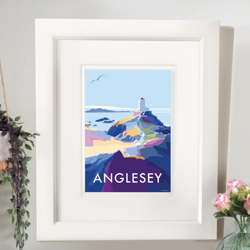 Anglesey Vintage Seaside Travel Poster