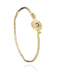 Astral Crucis Gold Bangle Iolite