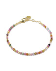 Tourmaline Gold Bead Bracelet Handcrafted