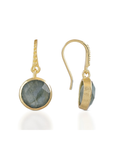 Charis Round Labradorite Drop Earrings