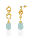 Double Twisted Loops Earrings with Pariba Onyx