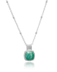 Square Amazonite Pendant in Sterling Silver