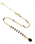 Classic Athena Kate Gemstone Rosary Chain Necklace Black Onyx