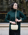 Aura Handmade Leather Bag - Cream