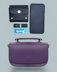 Aura Handmade Leather Bag - Purple