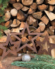 Rustic 3 X rusty Christmas Stars Decorations