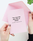 You Treat This Place Like An Airbnb Card