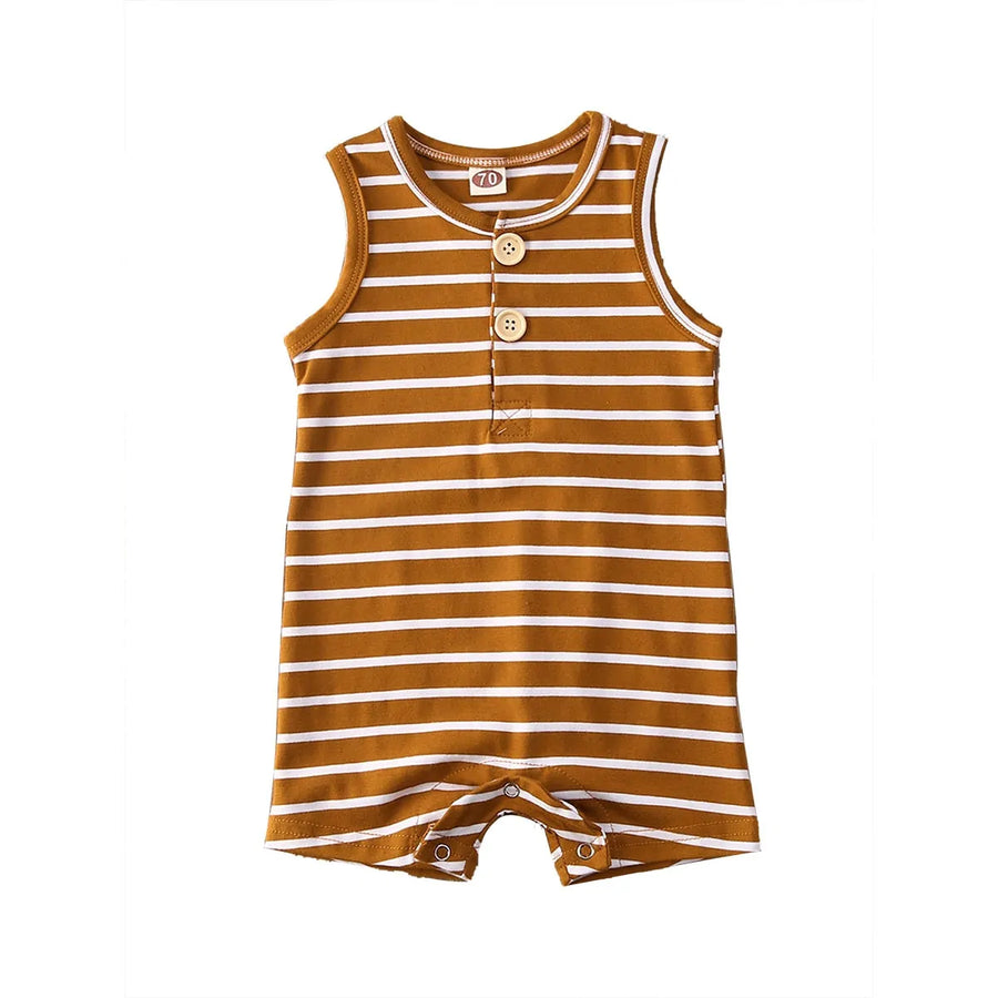 Adorable Baby Rompers for Boys & Girls - Soft Cotton Blend, Striped Design, Everyday Comfort by Baby Lamby at brixbailey.com