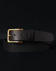 The Alchemist Belt - Brown Leather Belt With Gold-Tone Buckle