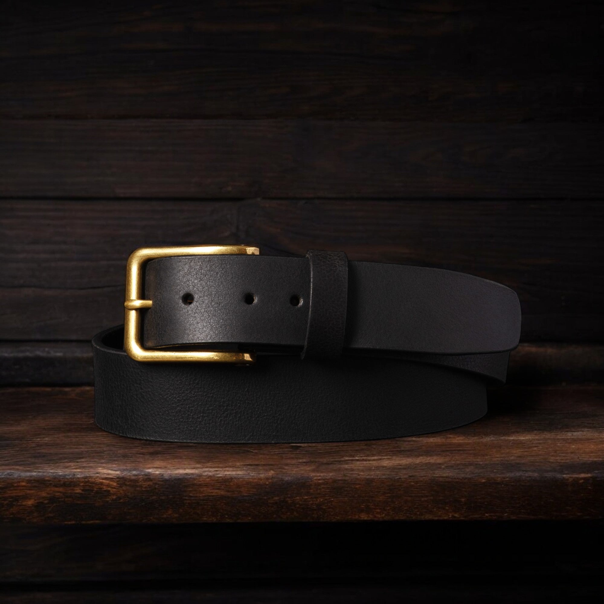The Alchemist Belt - Brown Leather Belt With Gold-Tone Buckle