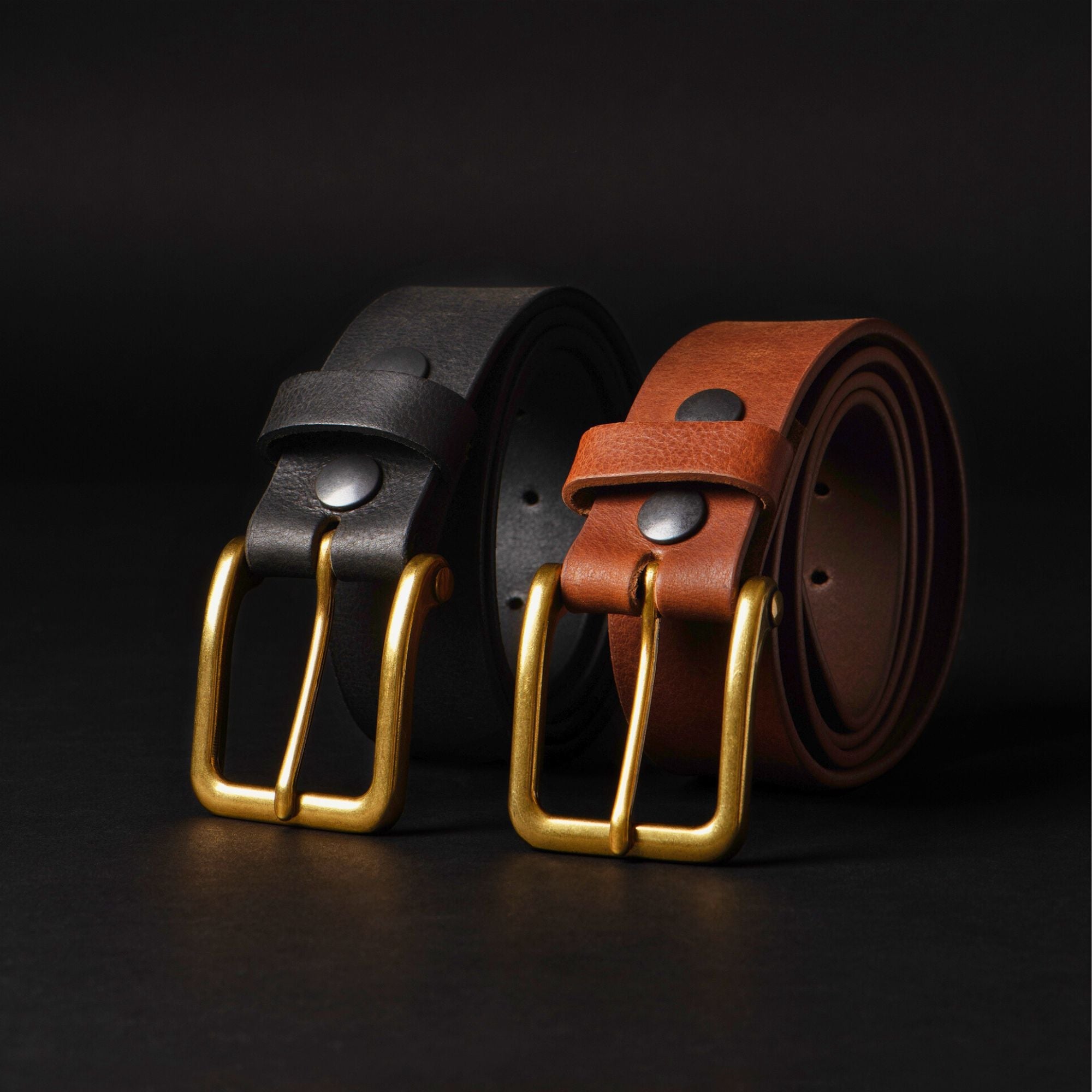 The Alchemist Belt - Brown Leather Belt With Gold-Tone Buckle