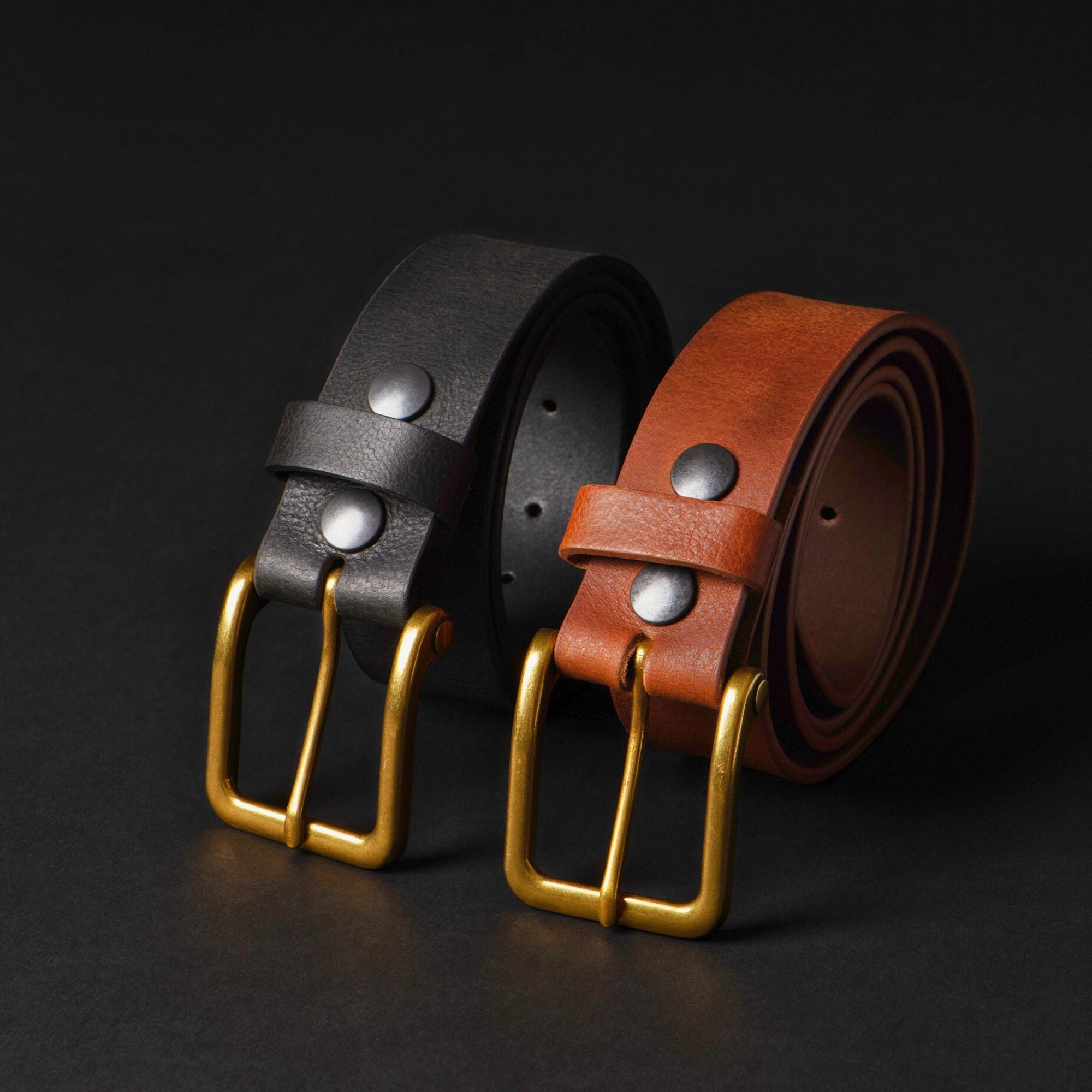 The Alchemist Belt - Brown Leather Belt With Gold-Tone Buckle