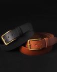 The Alchemist Belt - Brown Leather Belt With Gold-Tone Buckle