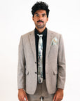 Sage Green Luxury Silk Pocket Square and tie men's Gift set 'Mirage' design inspired by Arizona Desert