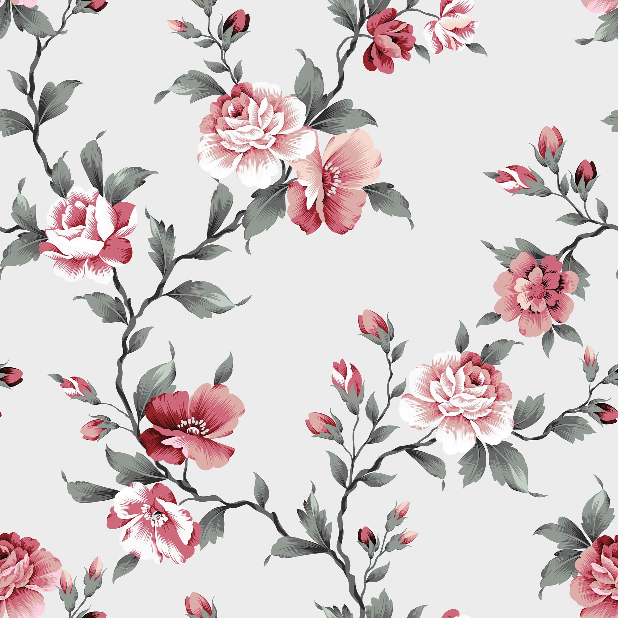 Alison Pink Peony Floral Wallpaper