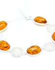 Alternating Filigree Statement Amber Bracelet