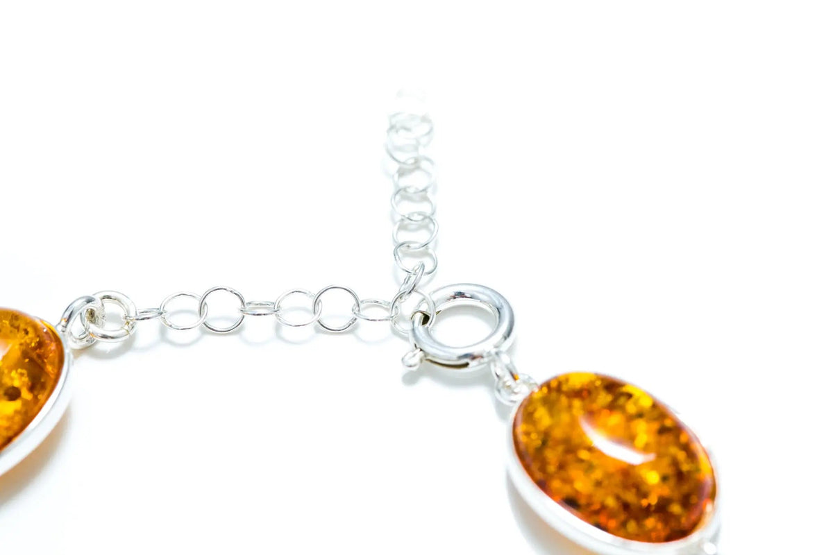 Alternating Filigree Statement Amber Bracelet
