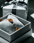 Alternating Filigree Statement Amber Bracelet