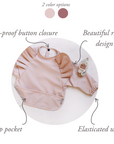 Peach Blush Long Sleeve Ruffle Angel Bib