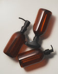 Amber Plastic Pump Bottle-4