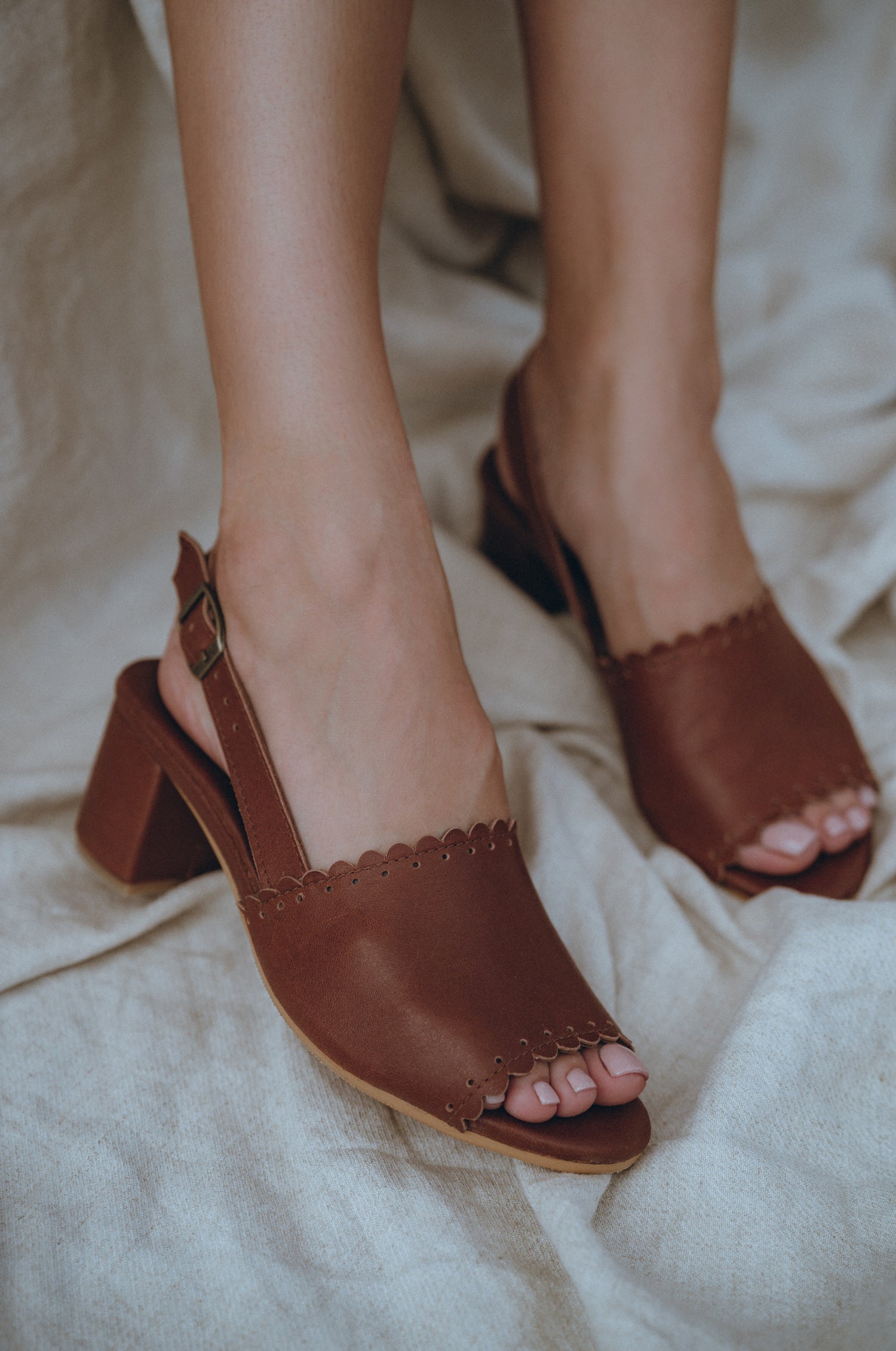 Amber Low Heel Sandals (Sz. 4)