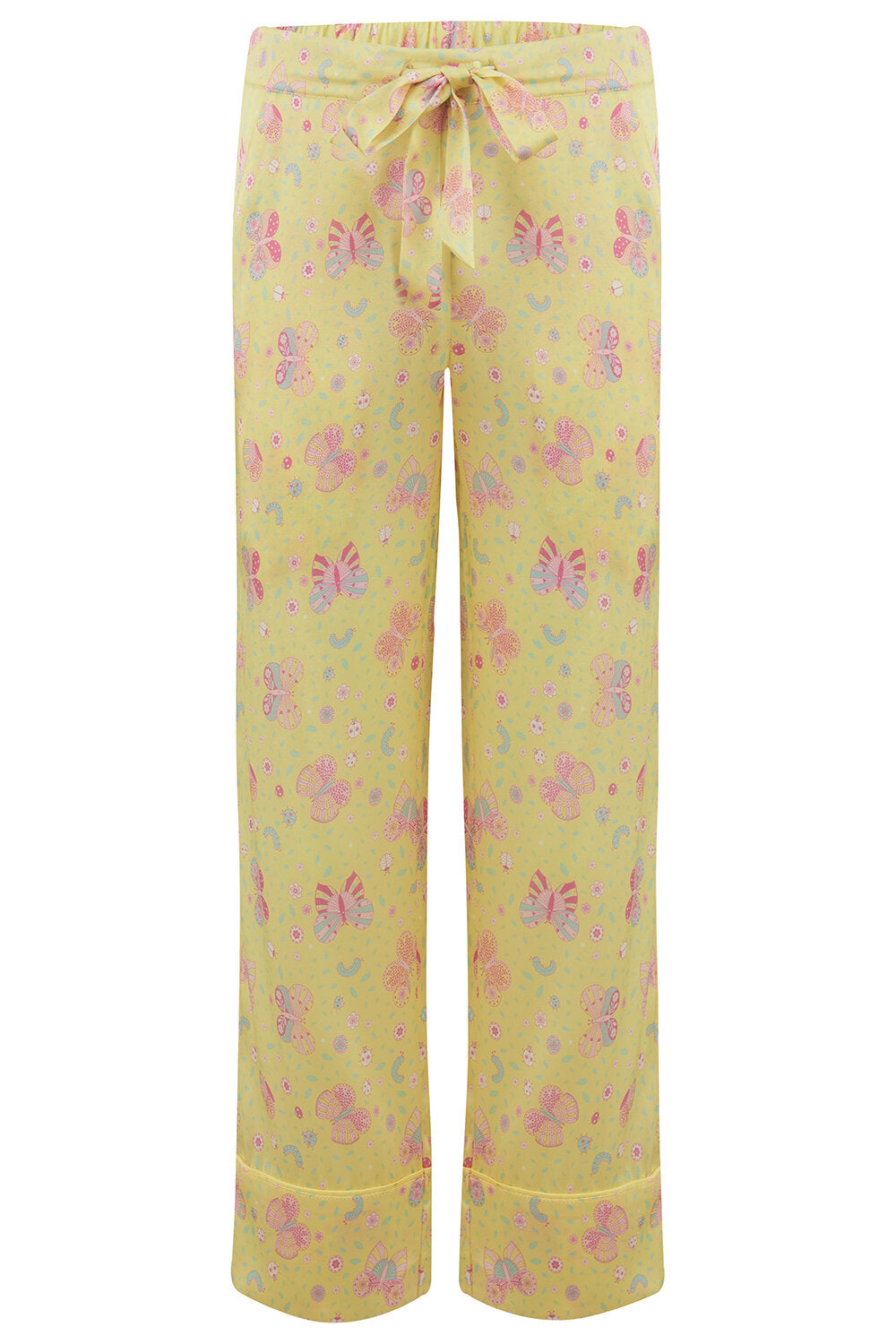 Amelie Lemonade Butterfly Girls Silk Pyjama Set