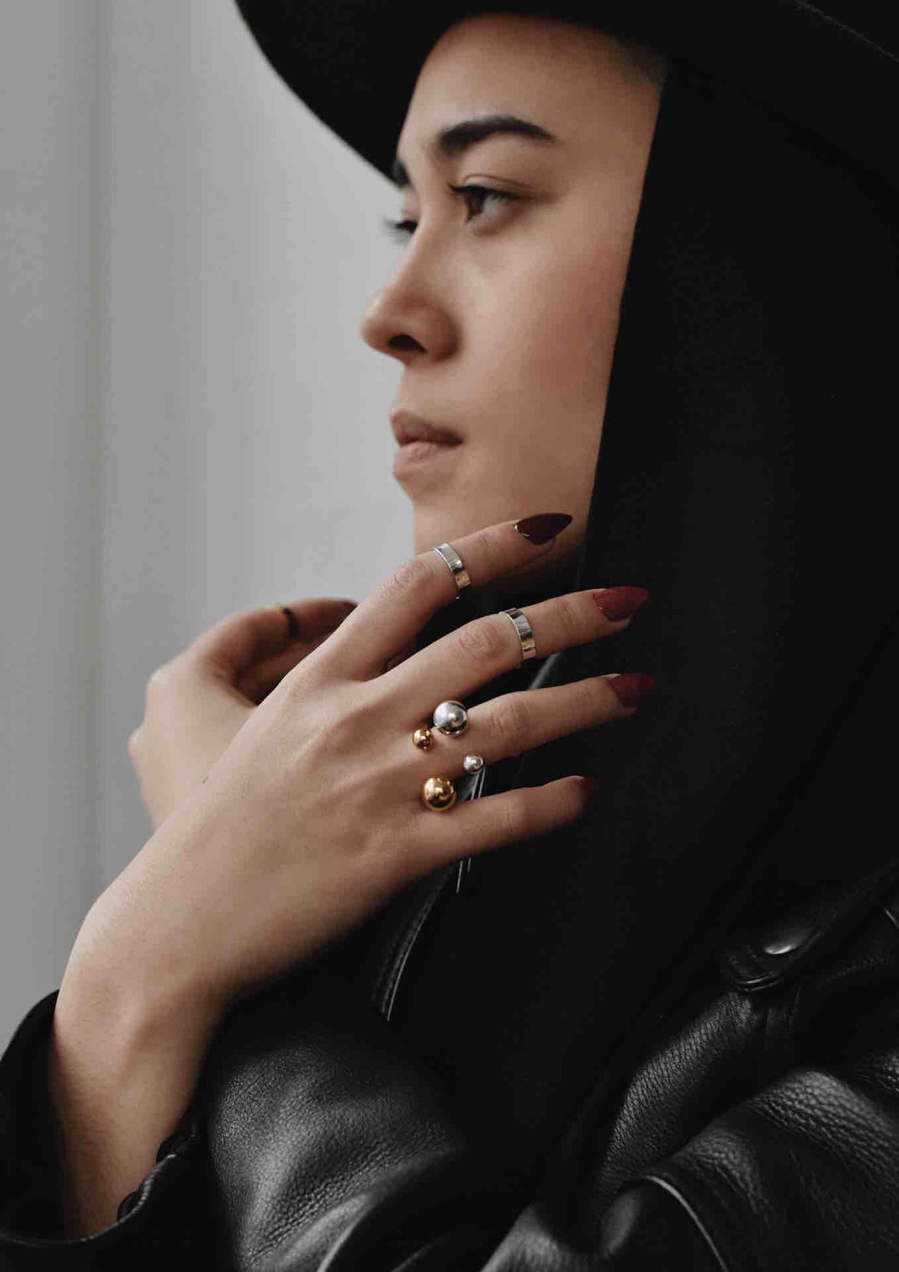 Multisize Silver Bubble Statement Ring